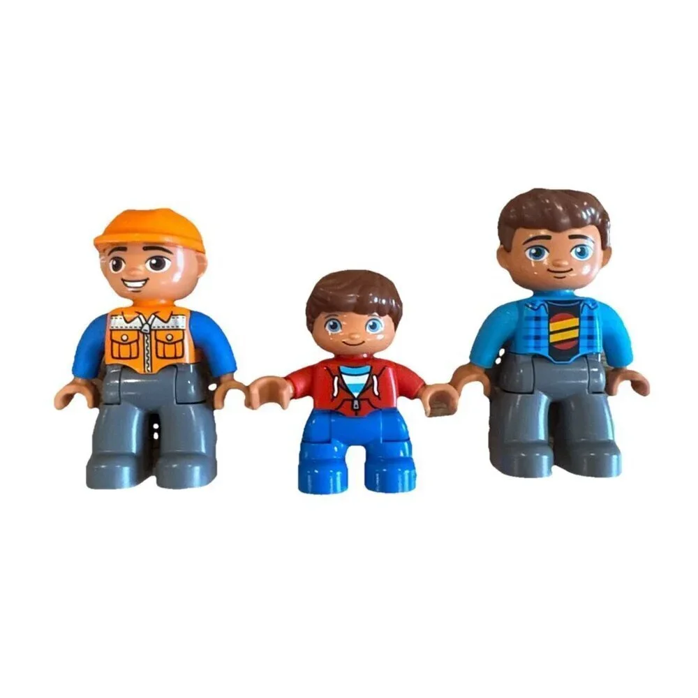 LEGO DUPLO People Kid Figures Boy Man Construction Lot Of 3